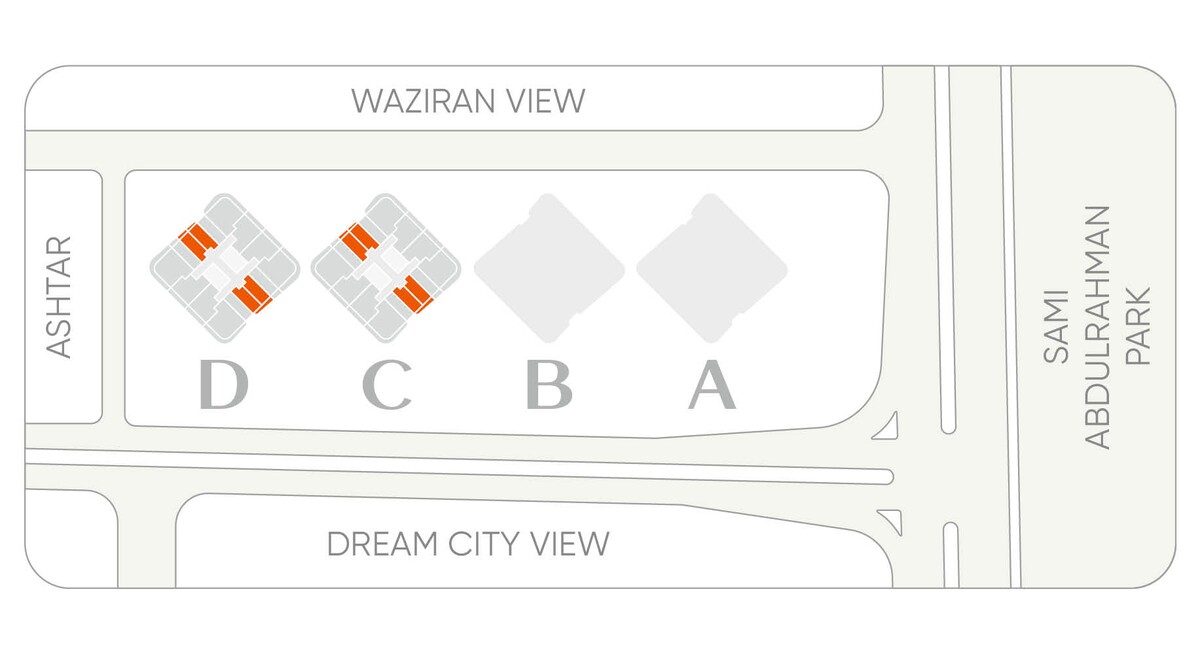 Plan of Tulip Towers 1+1 duplex