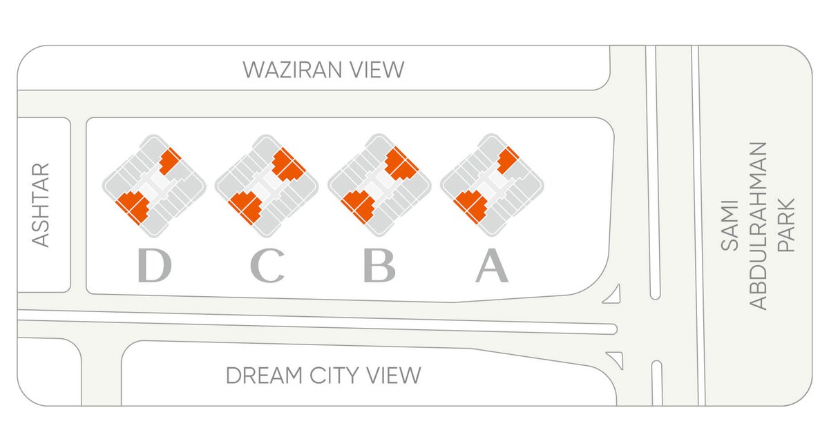 Plan of Tulip Towers 2+1 duplex