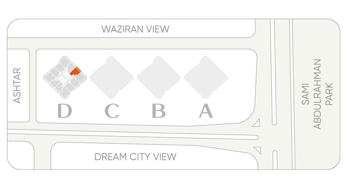 Plan of Tulip Towers studio