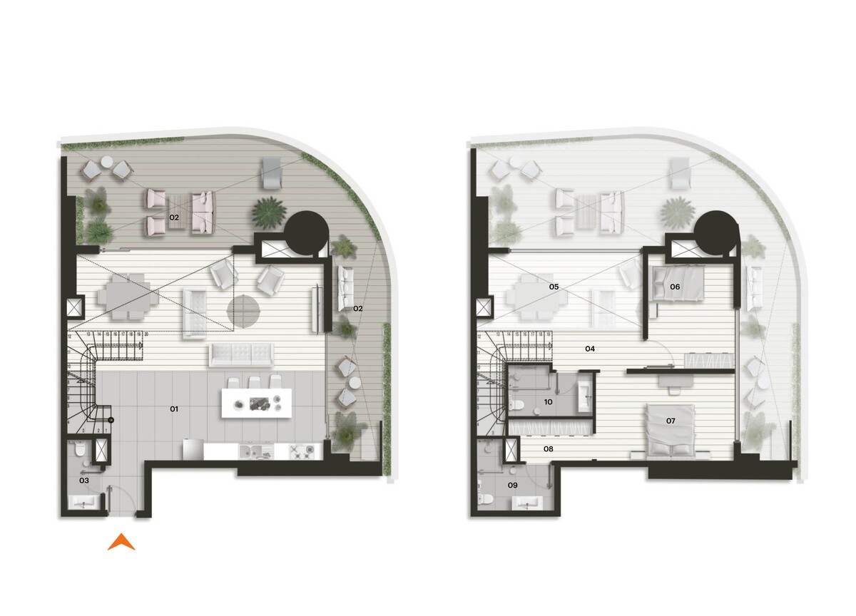 Plan of Tulip Towers 2+1 duplex