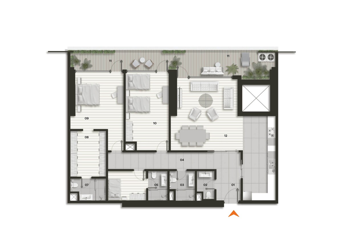 Plan of Tulip Towers 3+1