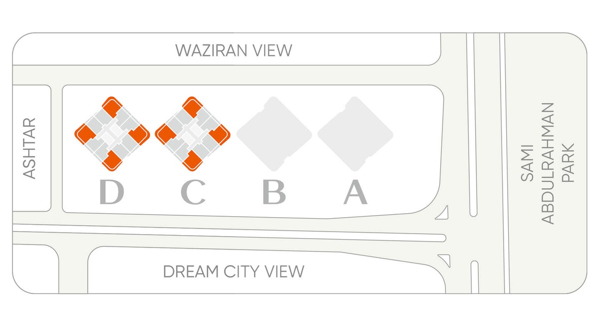 Plan of Tulip Towers 3+1 duplex