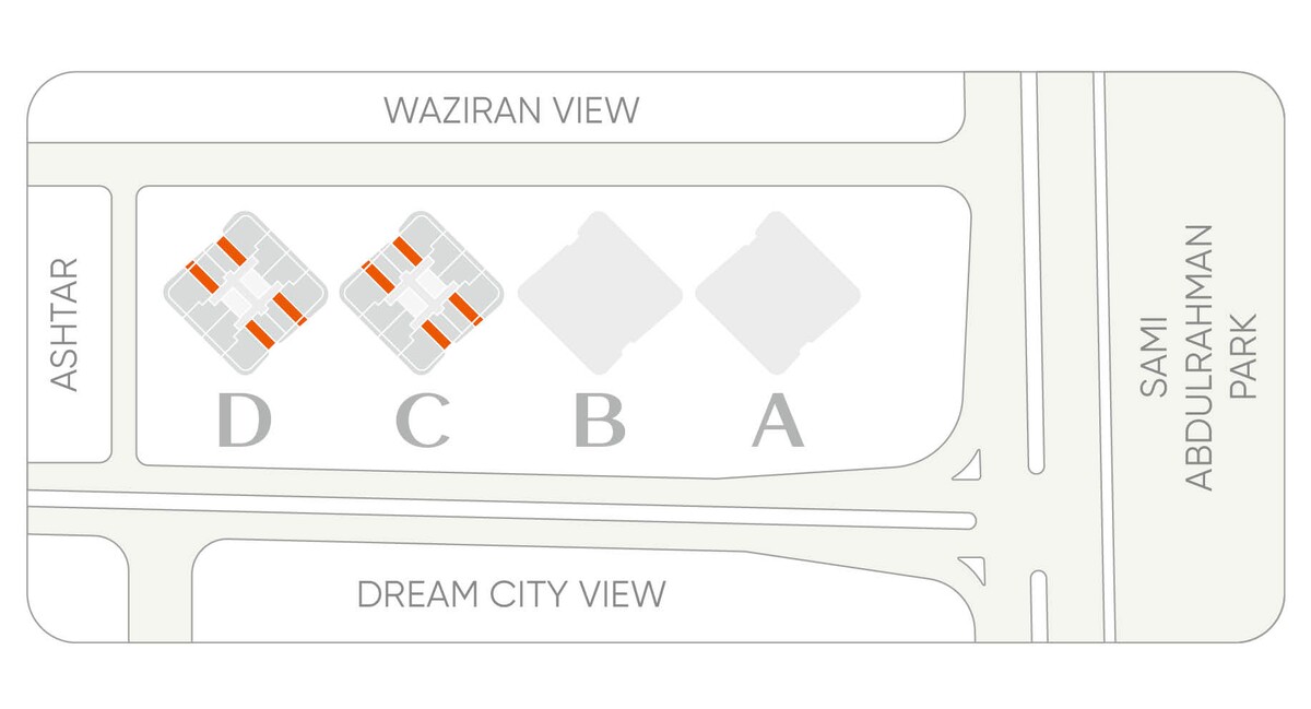 Plan of Tulip Towers 1+1 duplex